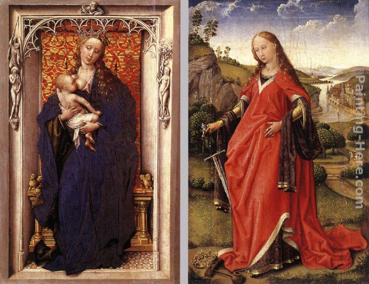 Diptych painting - Rogier van der Weyden Diptych art painting